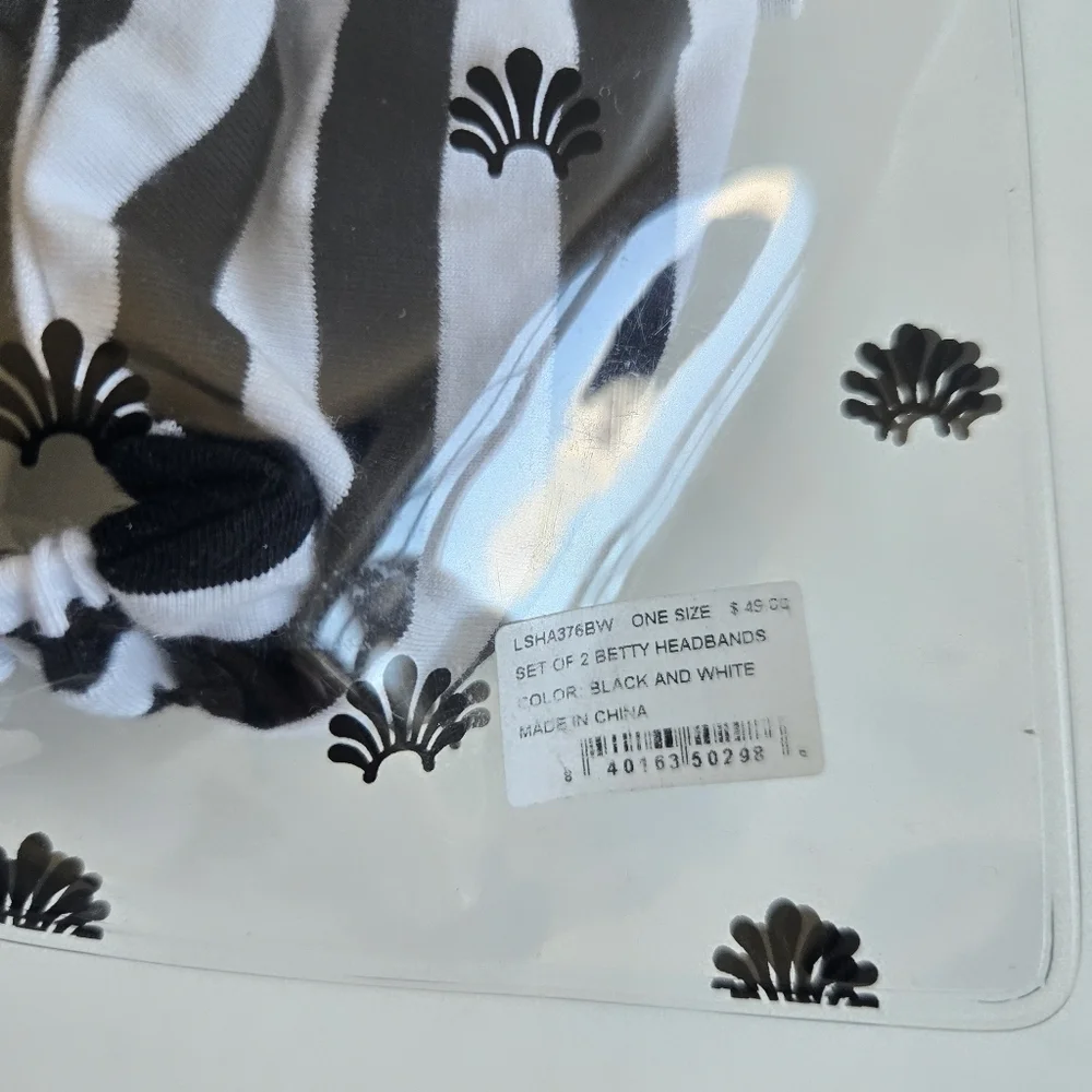 New Lele Sadoughi Set of 2 Betty Headbands, One Size NWT